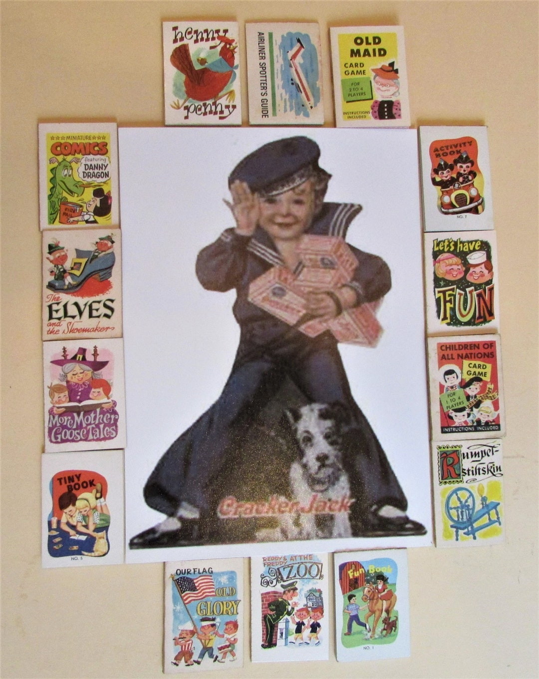 Vintage Cracker Jacks Miniature Joke Book Toy Prizes Etsy