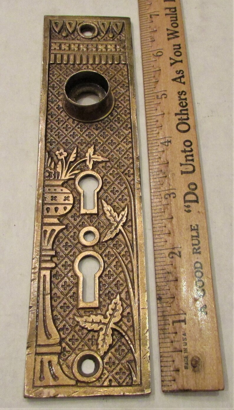 Antique Door Knob Backplates Eastlake / Victorian Etsy