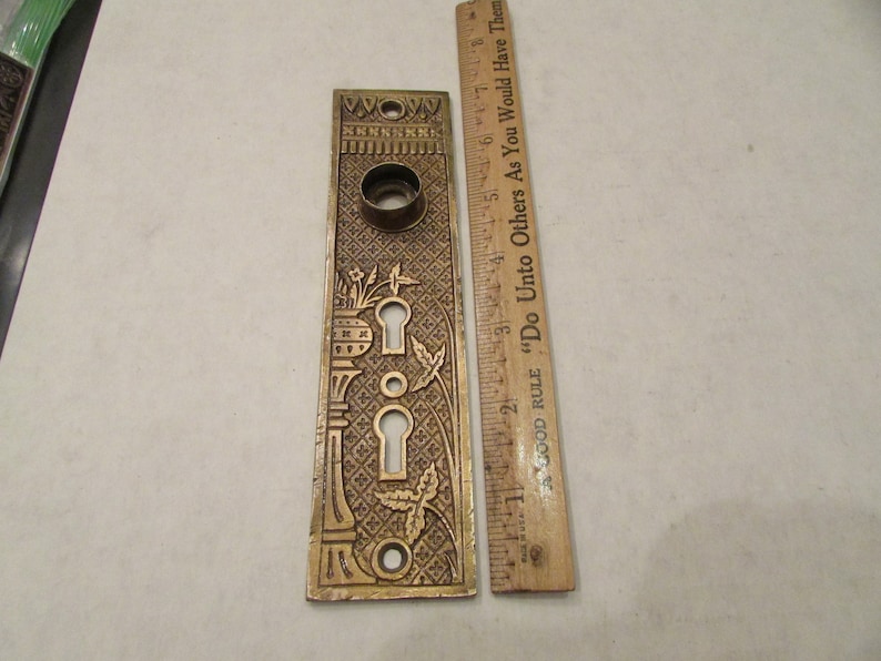 Antique Door Knob Backplates Eastlake / Victorian Etsy