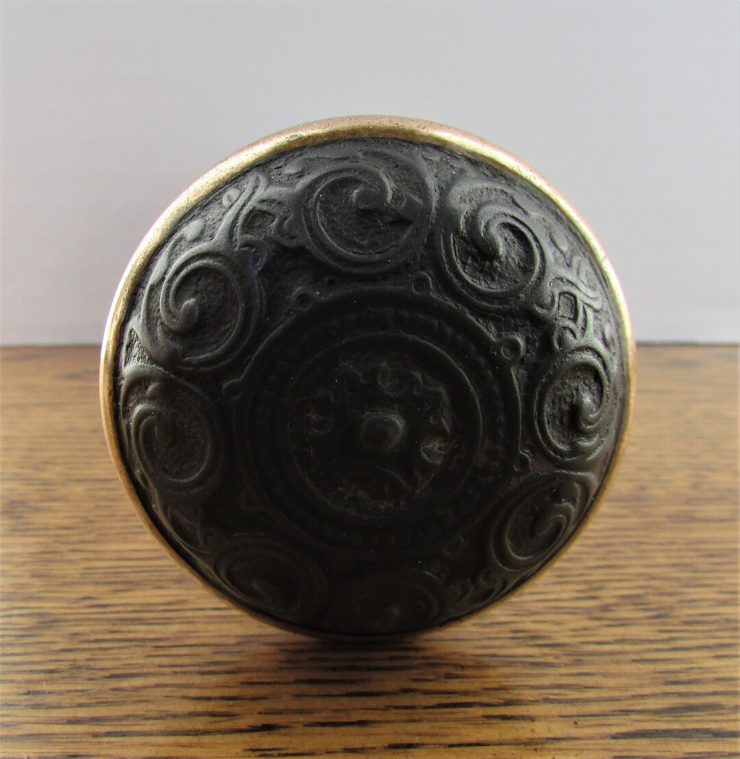Antique Victorian Door Handles H2400 Corbin Bronze Rim 1875 Etsy