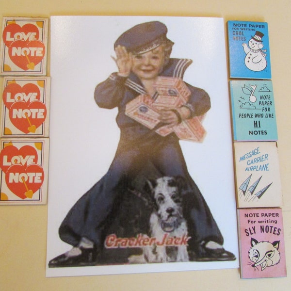 Vintage Cracker Jacks Miniature Note Pad/Book Toy Prizes