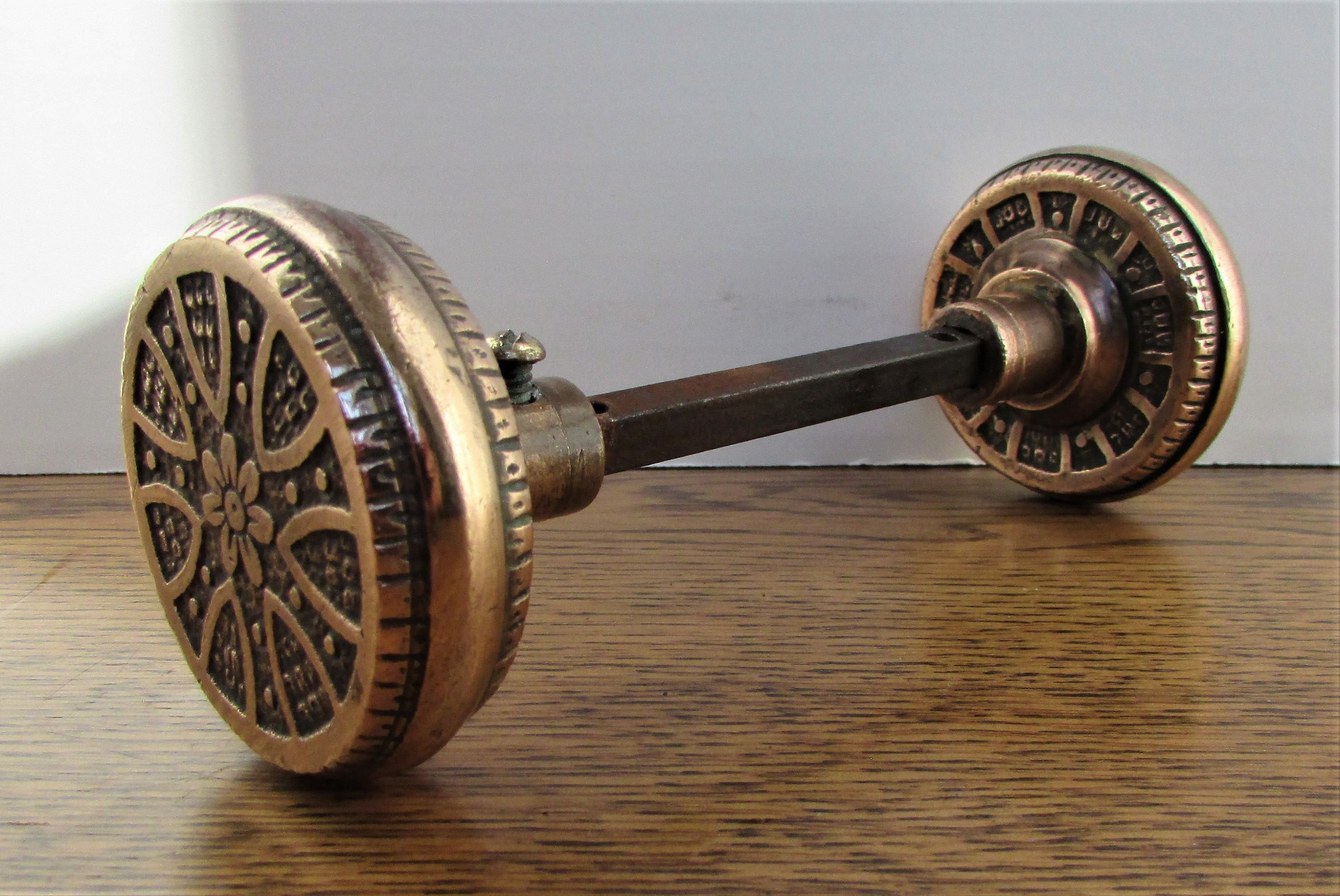 Antique Victorian Door Handles L10500 Floral Brass 1880 Etsy