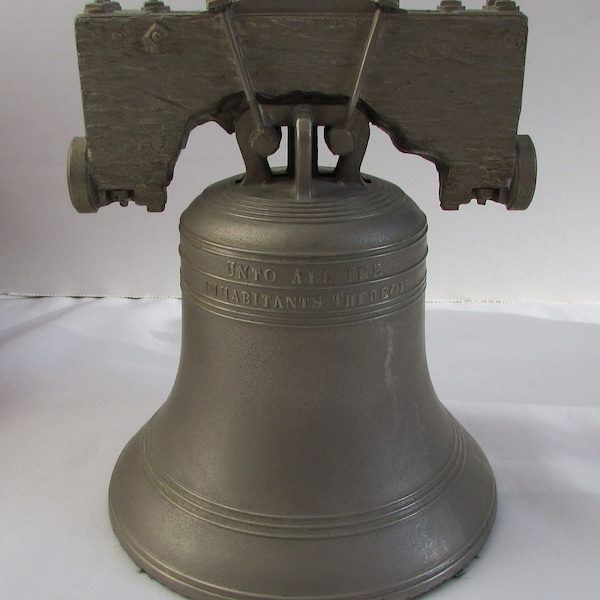 Vintage J. L. Houck Liberty Bell Metal Still Bank