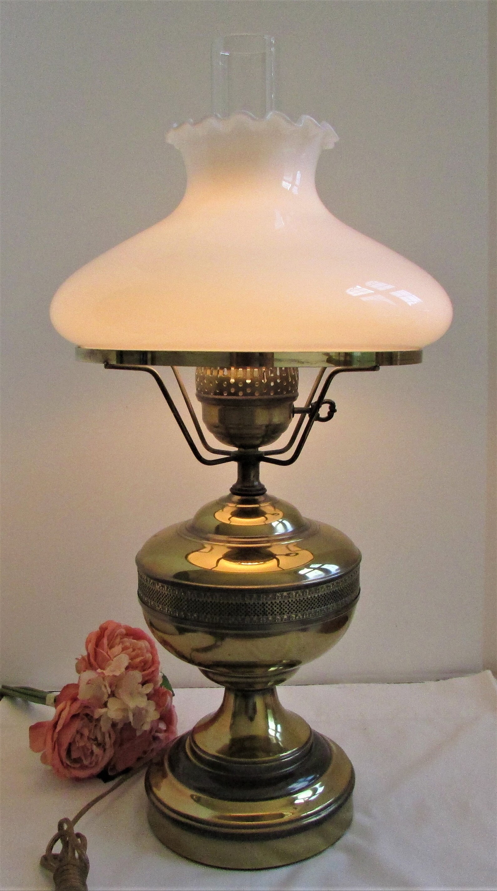 Beautiful Mid Century Brass Electric Oil lamp Etsy
