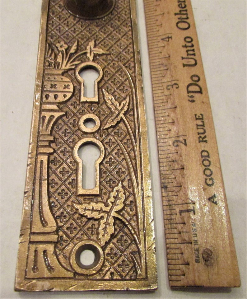 Antique Door Knob Backplates Eastlake / Victorian Etsy