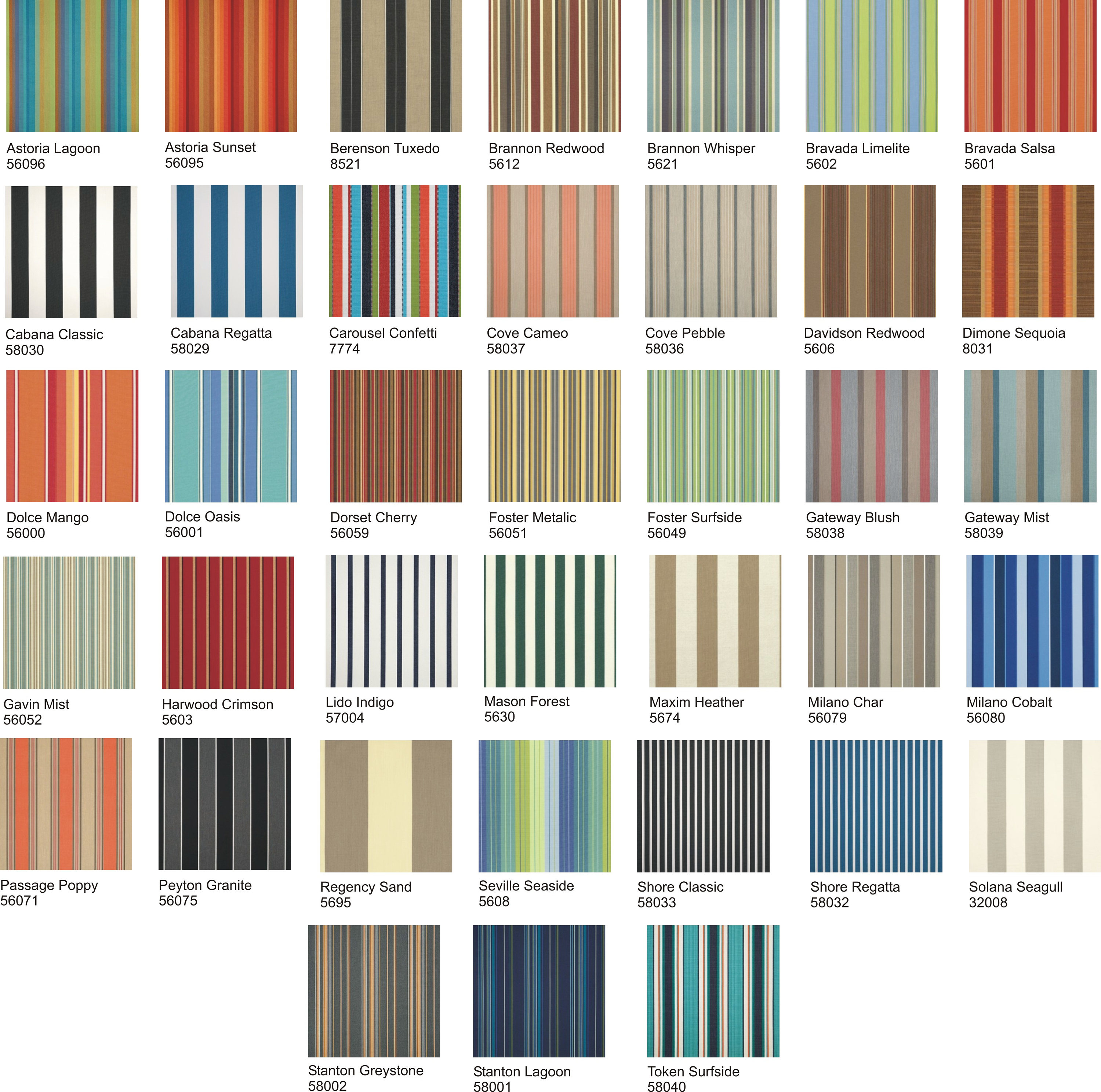 Sunbrella Striped Outdoor Fabric by the Yard 2 Yard Minimum Etsy