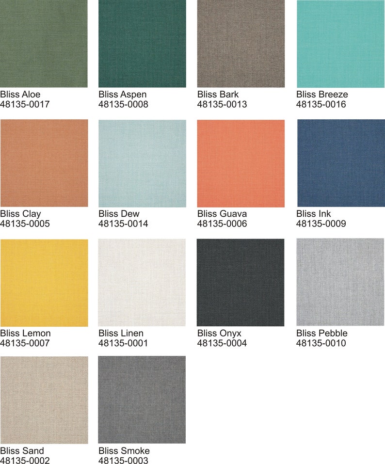 Sunbrella Bliss Outdoor Fabric by the Yard 14 Colors 2 Yard Etsy