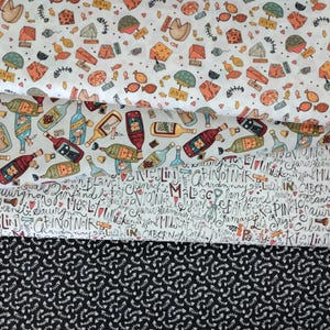 Whiskers And Wine - 4 Patterns From Northcott, 100% Quilters Cotton by the Yard, Minimum 2 Yard Purchase, Mix & Match to Reach Minimum