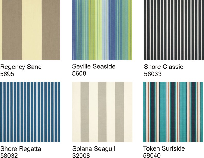 Sunbrella Striped Outdoor Fabric by the Yard 2 Yard Minimum Etsy