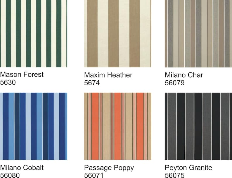 Sunbrella Striped Outdoor Fabric by the Yard 2 Yard Minimum Etsy