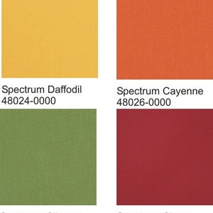 Sunbrella Spectrum Outdoor Fabric by the Yard 15 Sunbrella Spectrum Fabrics - 2 Yard Minimum Order, See Details