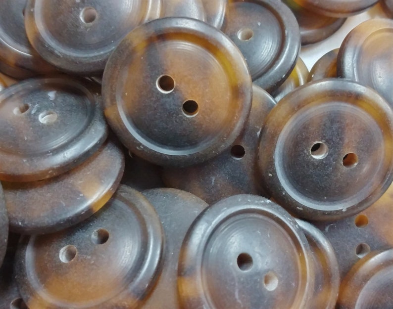 50 and 100 Packs Matte Finish "tortoise Shell" Buttons, Deep Brown and ...