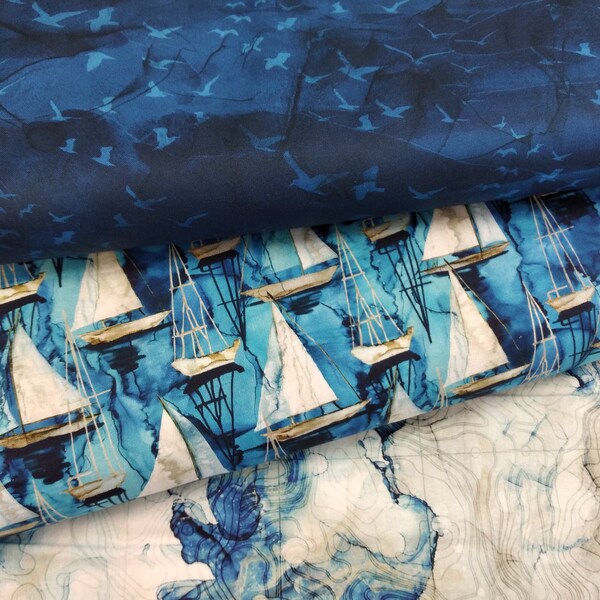 Sail Away Fabric by Northcott Etsy