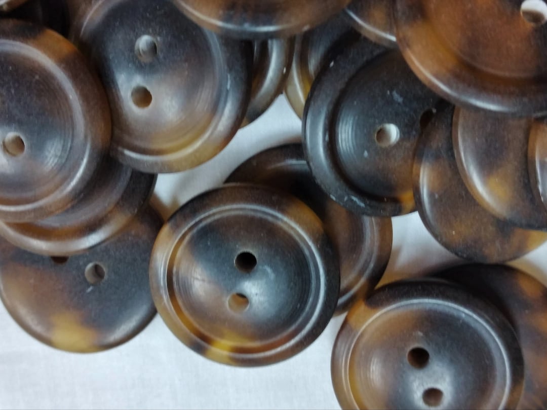 50 and 100 Packs Matte Finish "tortoise Shell" Buttons, Deep Brown and ...