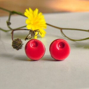 Tiny Ceramic Errings Stud Any of 3 Pairs Light Weight Porcelain Earrings image 3