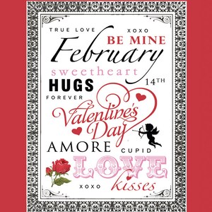 February Subway Art. 8x10. Printable. Instant Download.