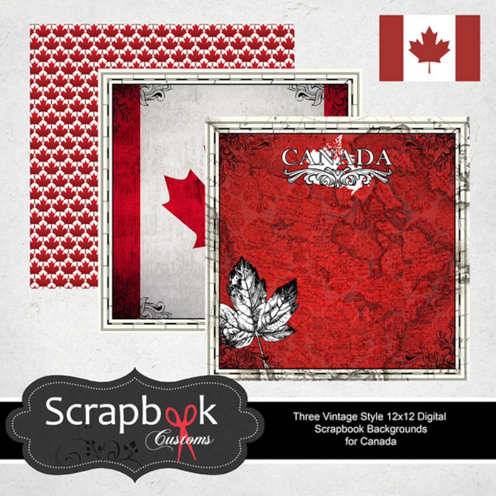 Canada Digital Scrapbooking. Instant Download. Etsy