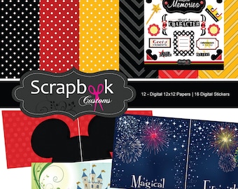 Vacaciones mágicas Scrapbooking Digital. Descarga instantánea.