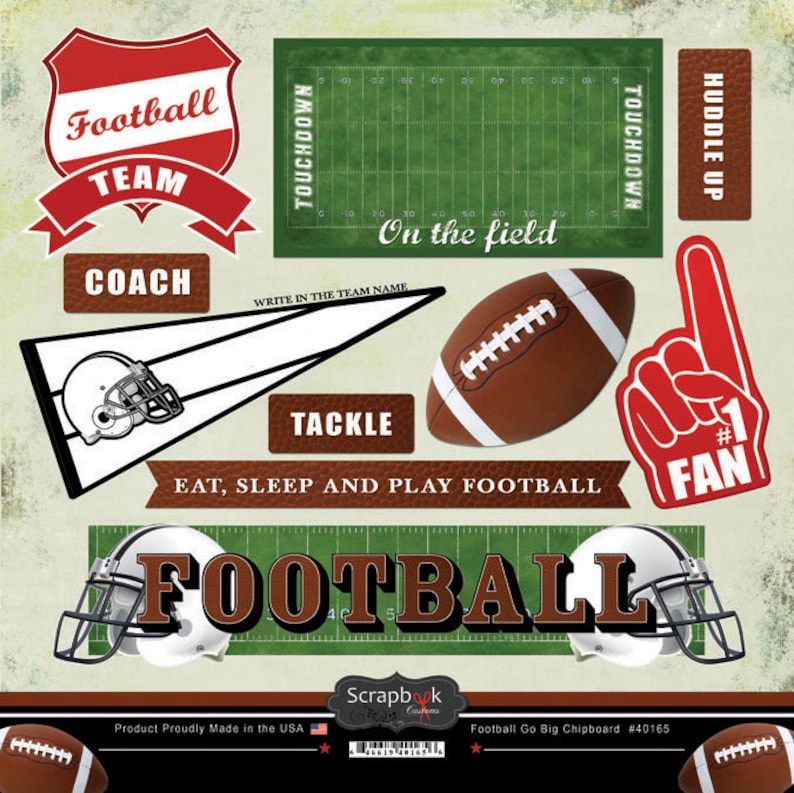 Football Digital Scrapbooking. Instant Download. Etsy