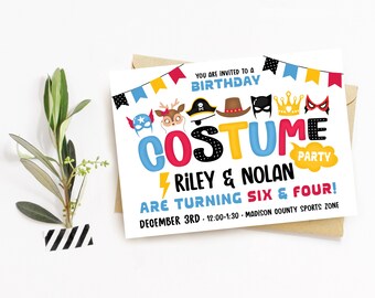 Costume Party invitation, Halloween party, halloween costume, Halloween Birthday, Boy Halloween, Costume Birthday, dress-up party