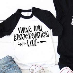 Living That Kindergarten Life svg / Kindergarten svg / kid svg / school svg / Hand Lettered svg /  Fun svg / dxf png  / silhouette cricut