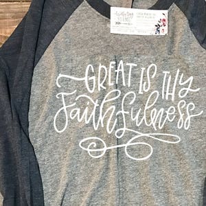 Hand Lettered, Great Is Thy Faithfulness , Christian SVG Cut File , Silhouette File , Cricut File , Bible Verse Printable