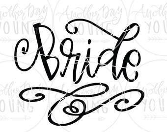 SVG / Novia svg / Bridal Shower svg / Camisa de novia svg / Boda svg / Sra. svg / Hand Lettered svg / Wedding Clipart