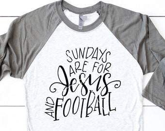Sundays Are For Jesus And Football svg /  hand lettered svg / Football svg / Jesus svg / Fun svg /  College Football svg / png dxf / sunday