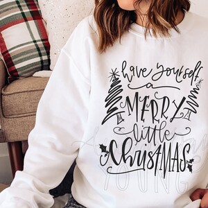Have Yourself A Merry Little Christmas svg / Christmas svg /  Cricut  / Winter svg / Christmas Tree svg / Hand Lettered SVG / Fun svg png