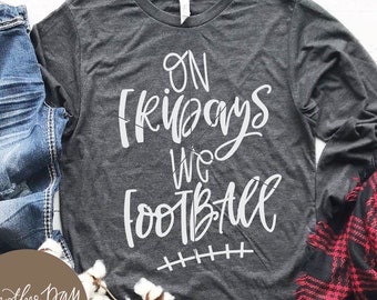 Le vendredi We Football svg / Hand Lettered svg / Football svg / Football yall svg / Fall svg / Silhouette / Cricut / png dxf / imprimable