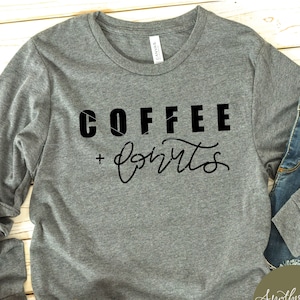 Coffee + Donuts SVG , Hand Lettered Girly SVG , Cut File, Silhouette, Cricut Cut File , Coffee Cut File , Donuts SVG , Instant Download