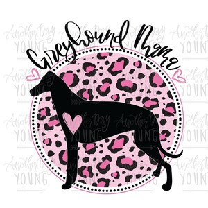 Greyhound Mama Pink Leopard Hearts Download , Sublimation DTF Screen Print Design Download Transparent PNG  Instant download