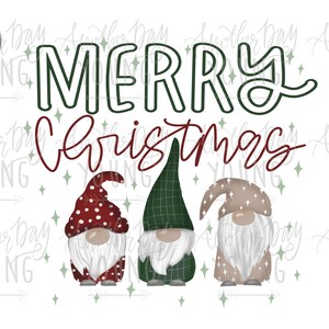 Merry Christmas Gnomes DTF Screen Print Transfer File / Christmas Sublimation download / Merry Christmas  / Christmas Gnomes png jpg