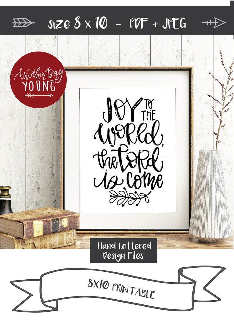 Download Joy To The World The Lord Is Come svg / Hand Lettered | Etsy