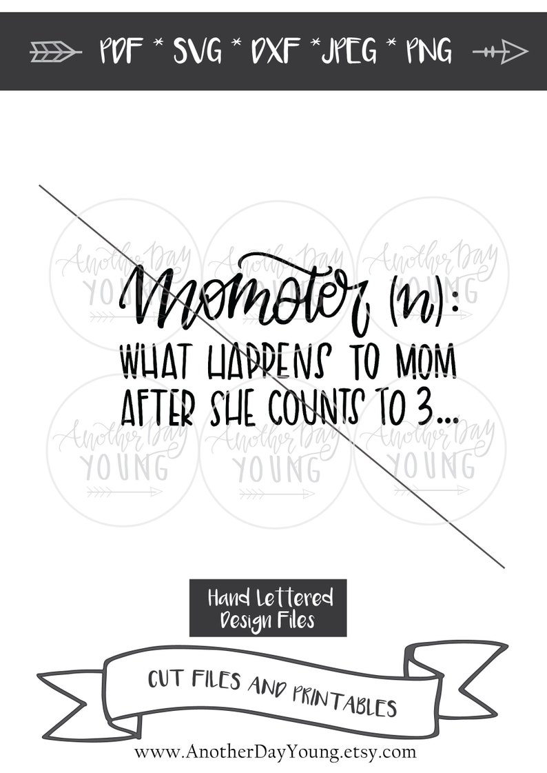 Momster noun What Happens To Mom After She Counts To 3 SVG | Etsy