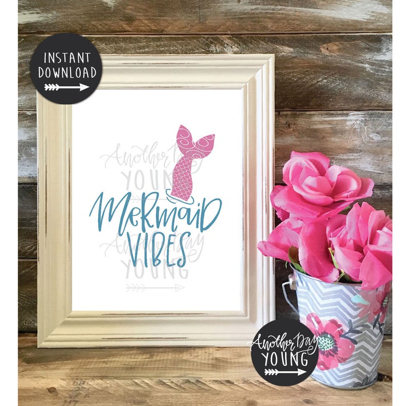 Download Digital File / Mermaid Vibes / SVG / Printable / Cut File ...