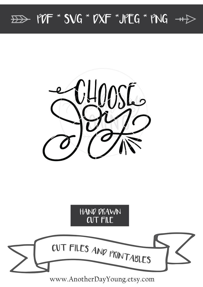 Download Choose Joy SVG Silhouette Cricut Hand lettered svg | Etsy