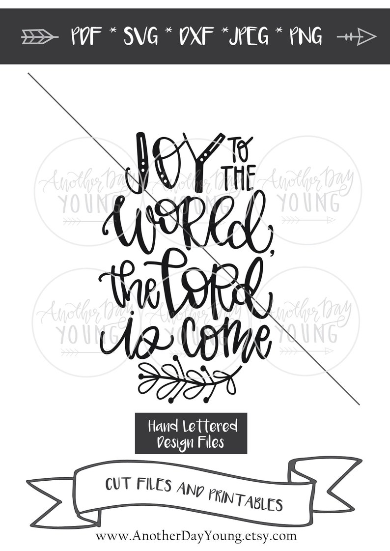 Download Joy To The World The Lord Is Come svg / Hand Lettered | Etsy