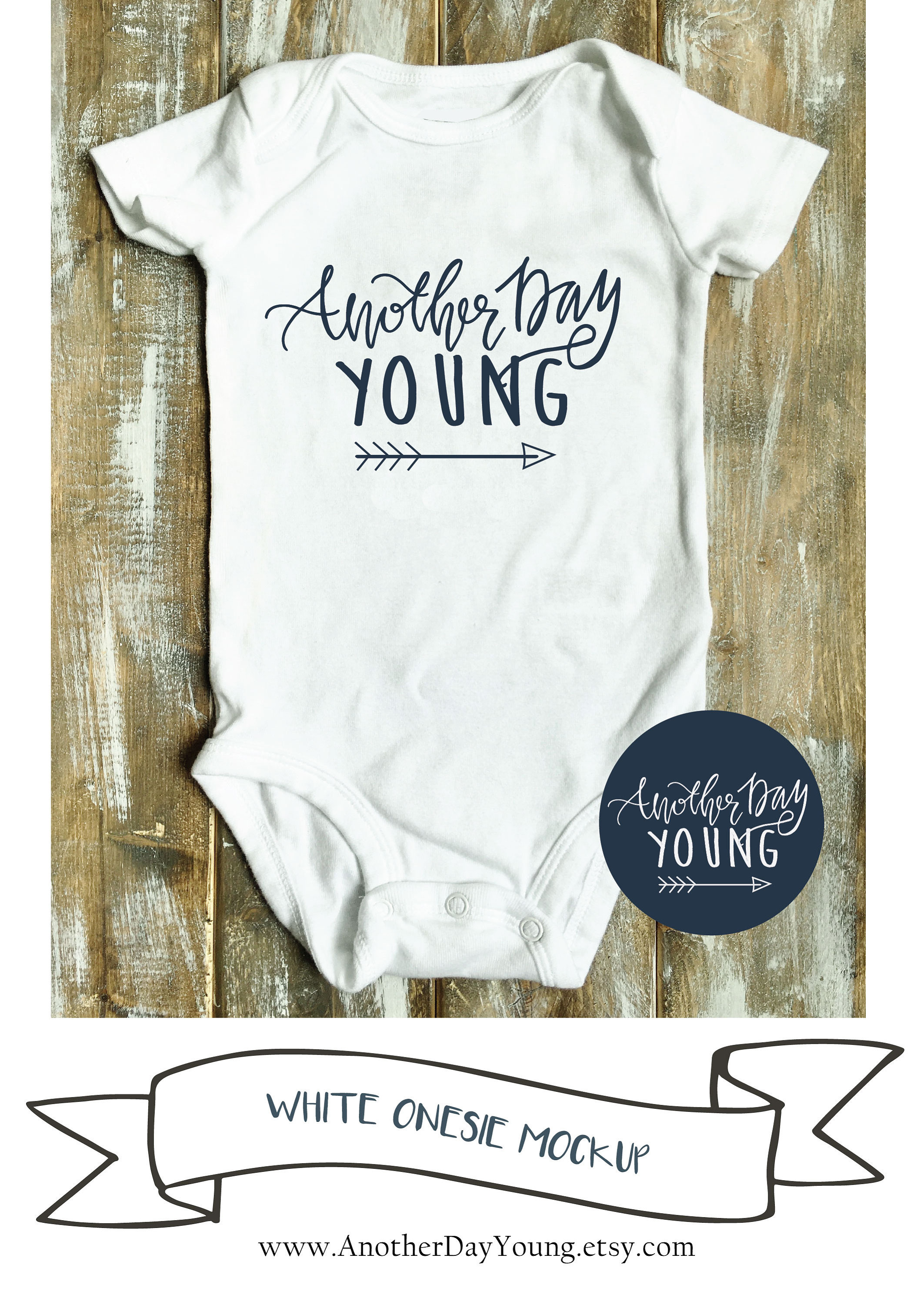 Download White Onesie Mockup White Bodysuit Mockup Onesie Flat Lay ...