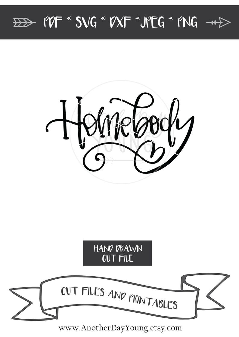 Download Homebody SVG Silhouette Cricut Hand lettered svg | Etsy