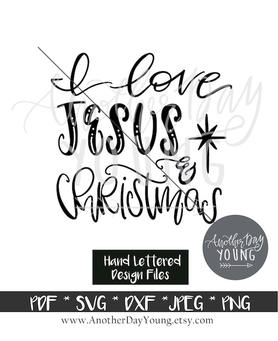 Download Free I Love Jesus And Christmas Svg Love Svg Christmas Svg Etsy SVG DXF Cut File