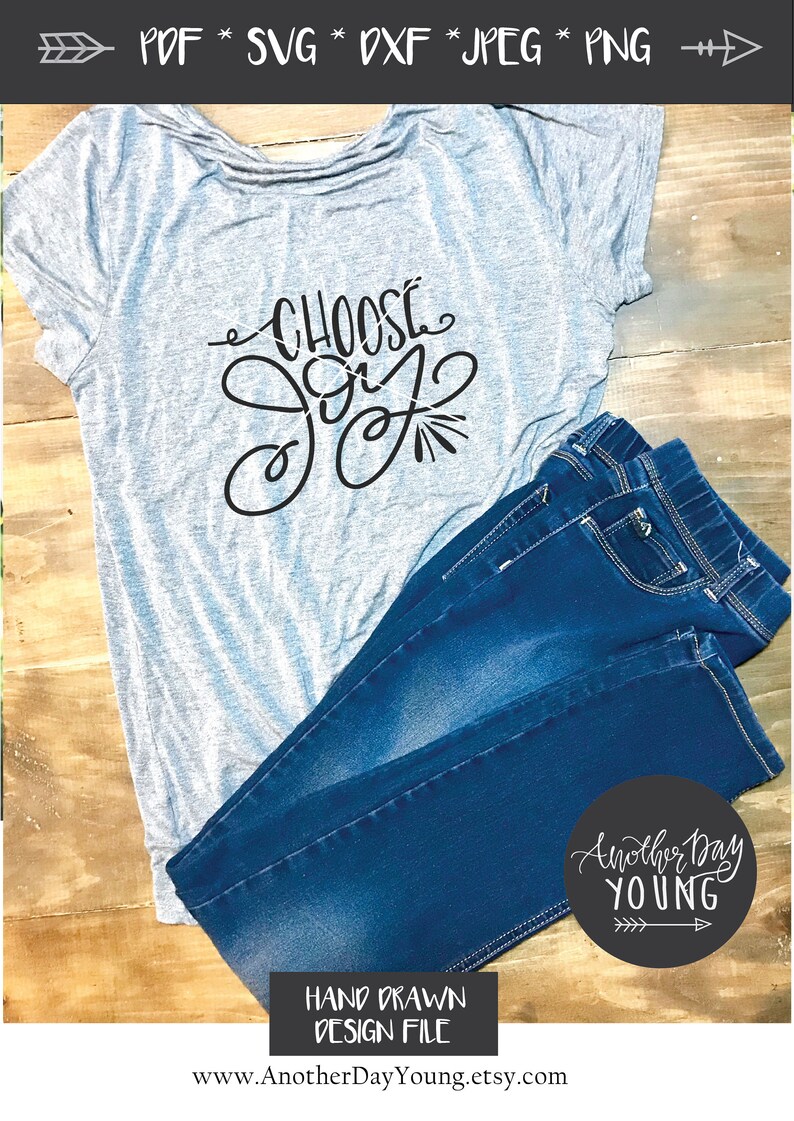 Download Choose Joy SVG Silhouette Cricut Hand lettered svg | Etsy