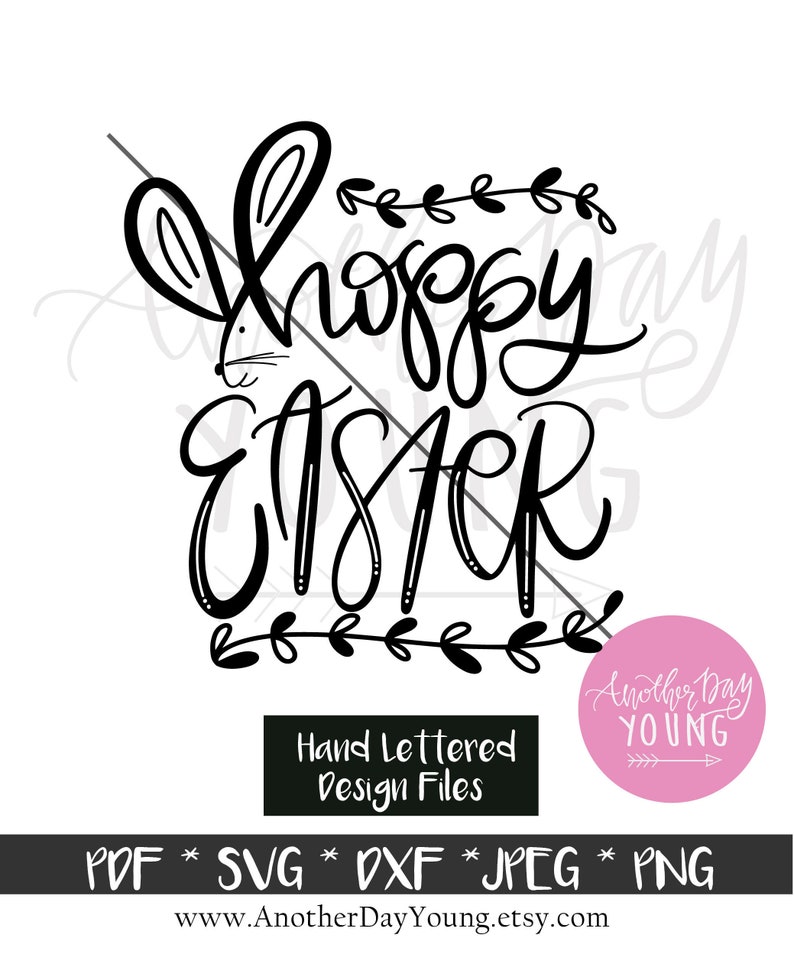 Download Hoppy Easter svg Easter Bunny svg silhouette cricut | Etsy