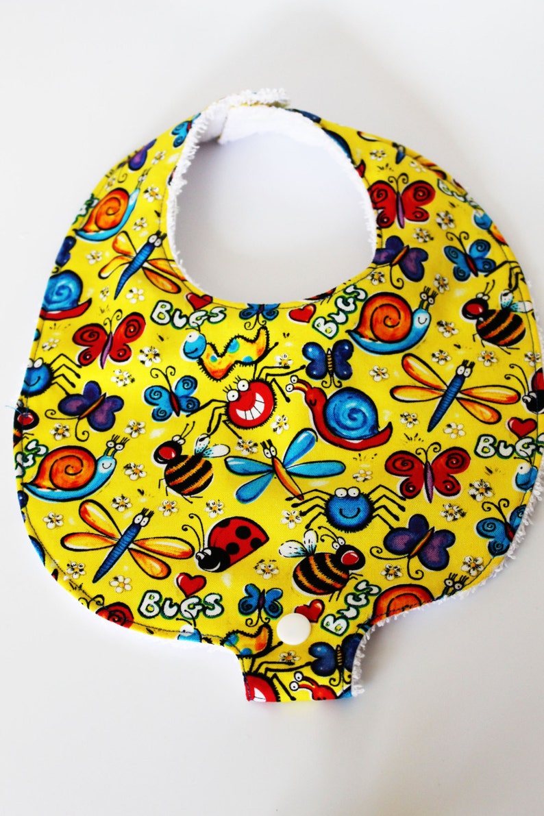 Happy Joyful Bugs Binky Bib Pacifier Bib Baby Bibs Baby Shower Gifts New Baby Baby Girl Baby Boy image 5