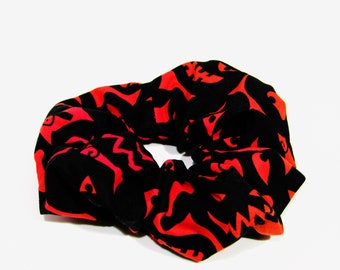 Ombre Halloween Pumpkin Scrunchie  Bun or Ponytail Holder