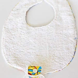 Happy Joyful Bugs Binky Bib Pacifier Bib Baby Bibs Baby Shower Gifts New Baby Baby Girl Baby Boy image 2