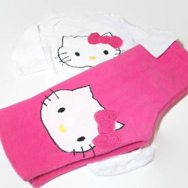 Hello Kitty Baby Girl Outfit - 3 - 6 Month Girl Clothes - Baby Girl Bodysuit and Pants