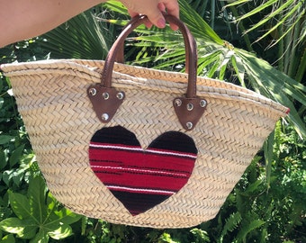 Serape Straw Tote