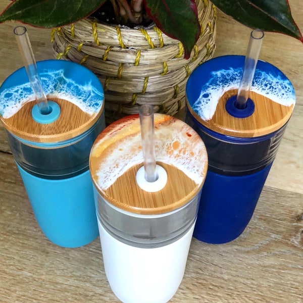 Bamboo Glass Tumbler Etsy