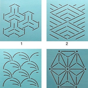 Sashiko stencil Embroidery Dupont paper creative Diamond template (#3)